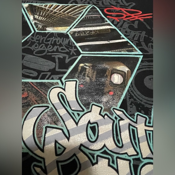 AMAZING VINTAGE SOUTH POLE “SIGNATURE SERIES” T-SHIRT SUBWAY NYC PRINT SIZE L - Picture 5 of 16